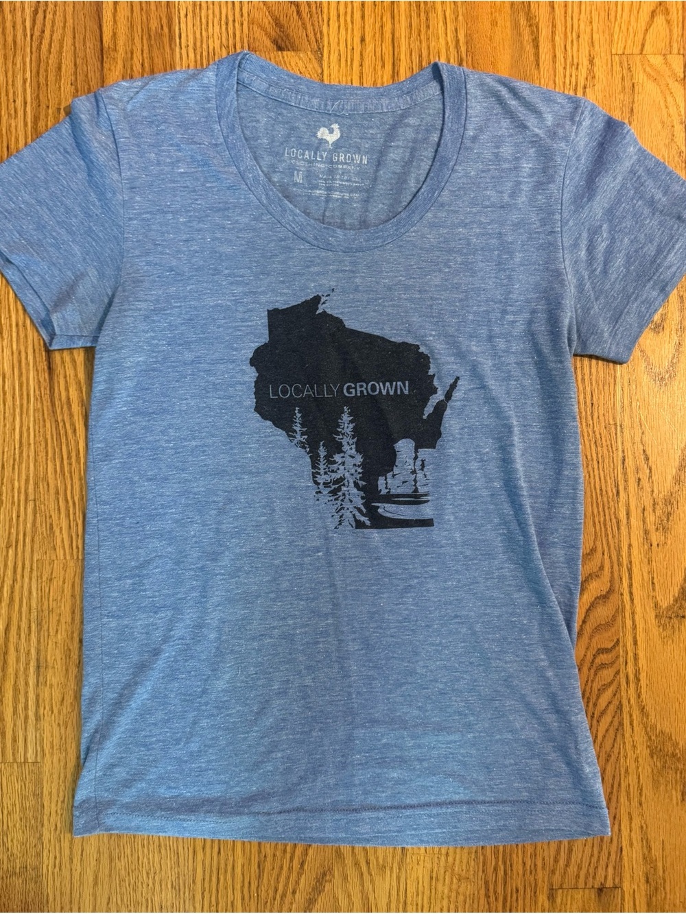 NWOT Locally Grown Wisconsin Light Blue Short-Sleeve T-Shirt